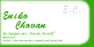 eniko chovan business card